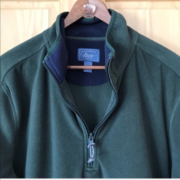 G.H. Bass & Co. quarter zip fleece pullover Men’s Large athletic athleisure - Picture 3 of 7